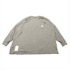 カーハート 古着 ロンT オーバーサイズ グレー 3XL