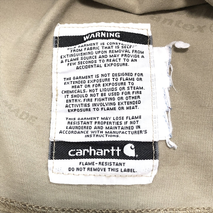 カーハート 古着 ロンT オーバーサイズ ベージュ 2XL