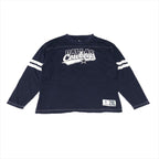 ノーブランド 古着 ロンT オーバーサイズ ネイビー 2XL