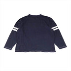 ノーブランド 古着 ロンT オーバーサイズ ネイビー 2XL