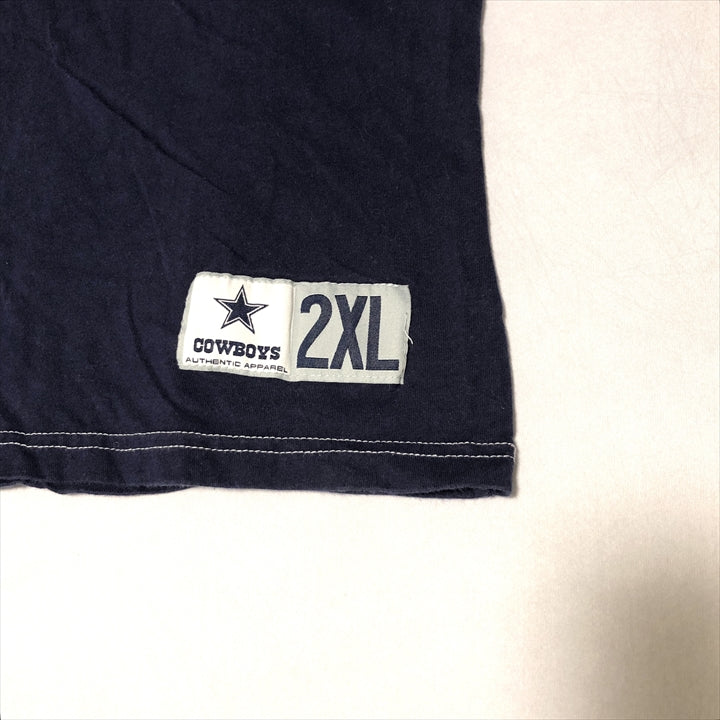 ノーブランド 古着 ロンT オーバーサイズ ネイビー 2XL