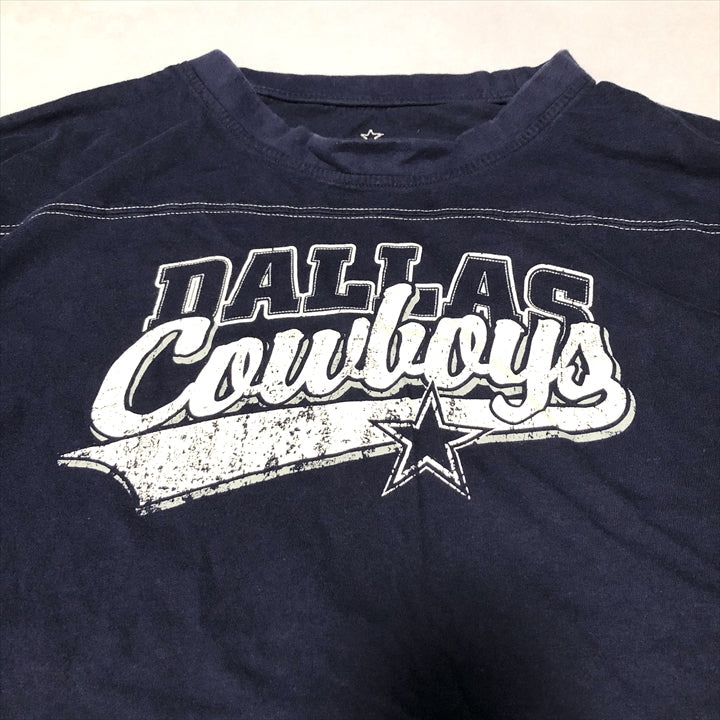 ノーブランド 古着 ロンT オーバーサイズ ネイビー 2XL