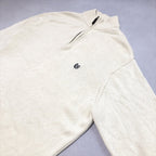 チャップス 古着 セーター 刺繍ロゴ ハーフジップ 2XL