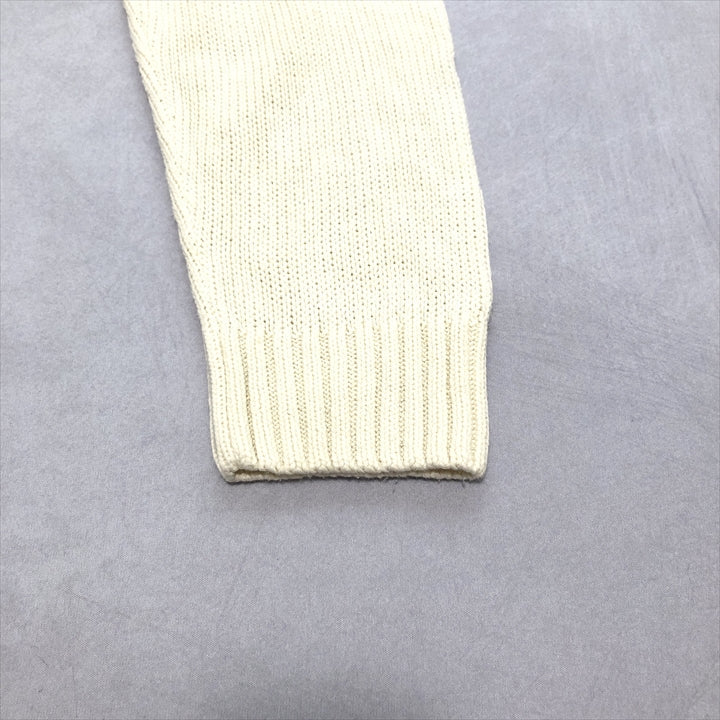 チャップス 古着 セーター 刺繍ロゴ ハーフジップ 2XL