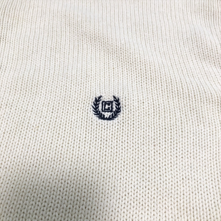 チャップス 古着 セーター 刺繍ロゴ ハーフジップ 2XL