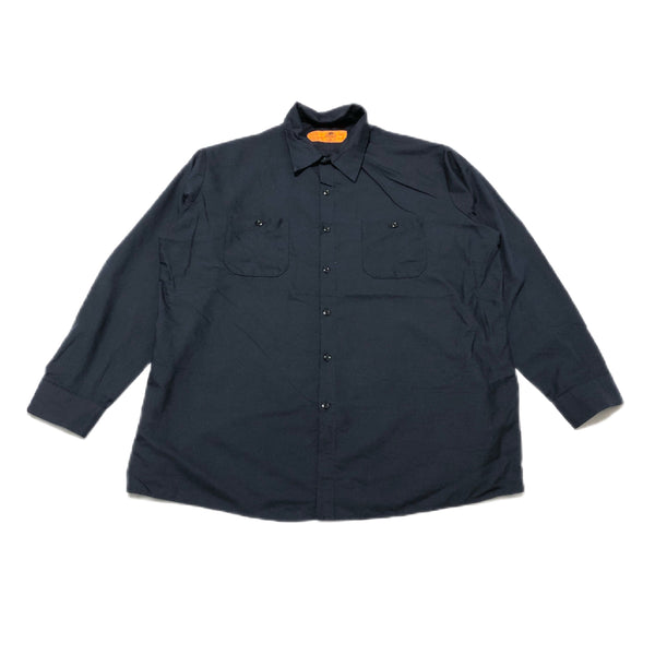 レッドキャップ 古着 長袖シャツ オーバーサイズ ネイビー 2XL