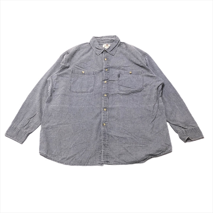 ウールリッチ 古着 長袖シャツ チェックシャツ グレー 2XL