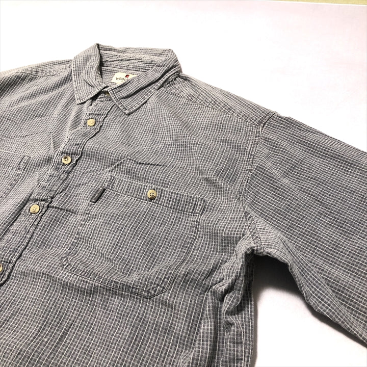 ウールリッチ 古着 長袖シャツ チェックシャツ グレー 2XL