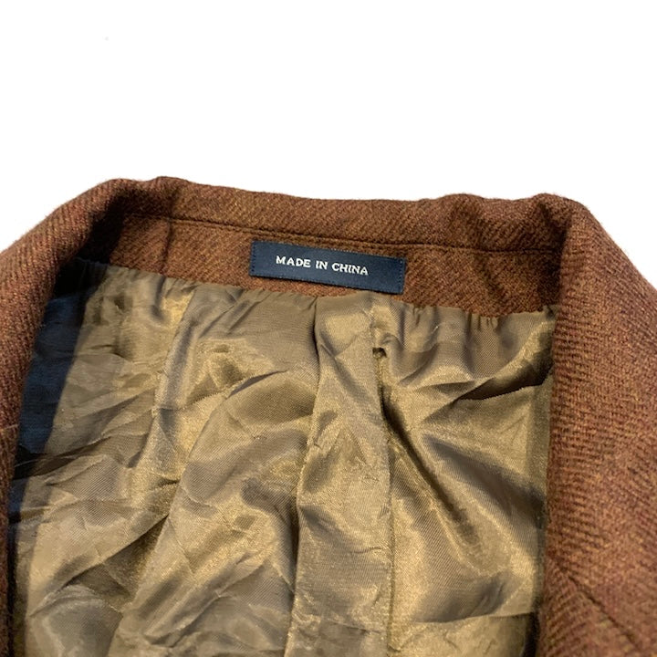 ラルフローレン 古着 テーラードジャケット ブラウン ゆるダボ L