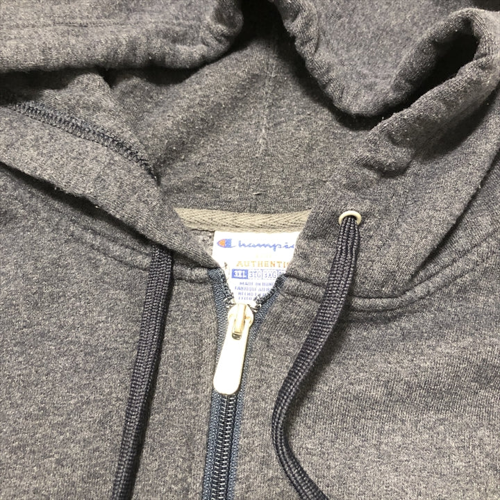 チャンピオン Champion パーカー フルジップ 無地 グレー メンズ3XL