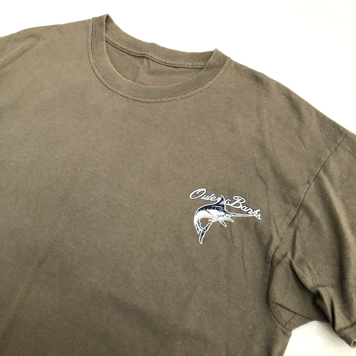 ノーブランド 古着 Tシャツ フィッシュ ゆるダボ L