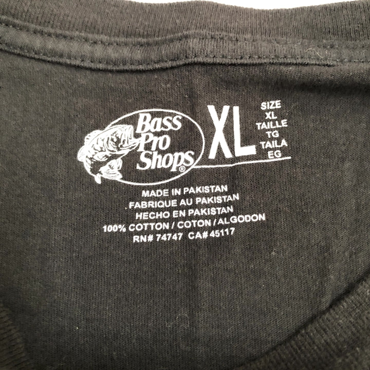 バスプロショップス 古着 Tシャツ フィッシュ ブラック XL