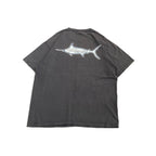 ノーブランド 古着 Tシャツ 魚 ネイビー オーバーサイズ XL