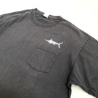 ノーブランド 古着 Tシャツ 魚 ネイビー オーバーサイズ XL