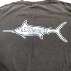 ノーブランド 古着 Tシャツ 魚 ネイビー オーバーサイズ XL