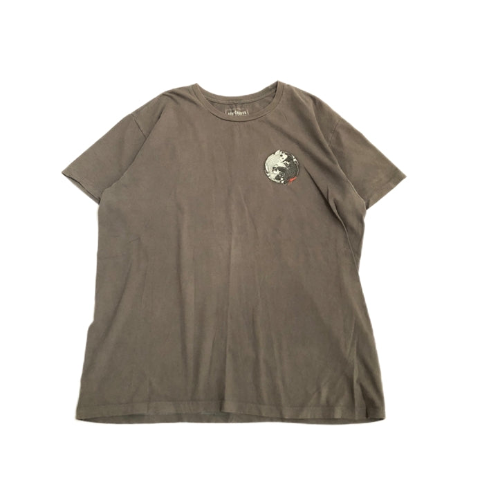 ノーブランド 古着 Tシャツ 魚 鯉 グレー XL