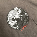 ノーブランド 古着 Tシャツ 魚 鯉 グレー XL