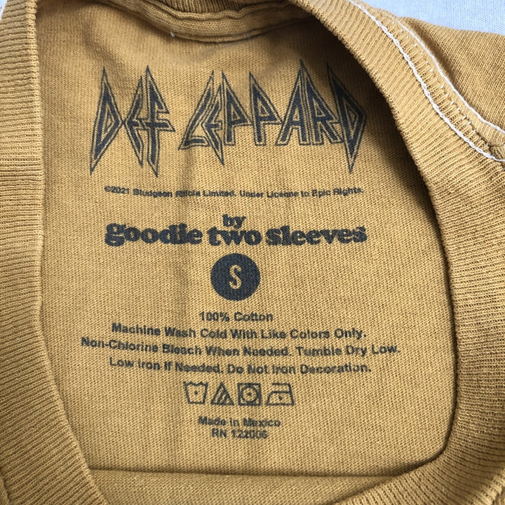 デフ・レパード 古着 Tシャツ バンT アニマル イエロー S
