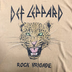 デフ・レパード 古着 Tシャツ バンT アニマル イエロー S