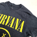 ニルバーナ 古着 Tシャツ バンT スマイル ネイビー S