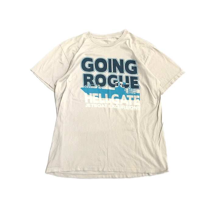 ノーブランド 古着 Tシャツ グレー ジェットボート XL