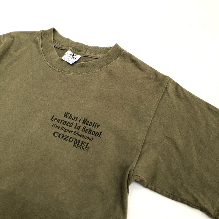 YAZBEK 古着 Tシャツ ヘビーウェイト カーキ S