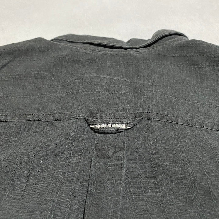 トーズオンザノーズ 古着 半袖シャツ アロハシャツ ブラック 2XL