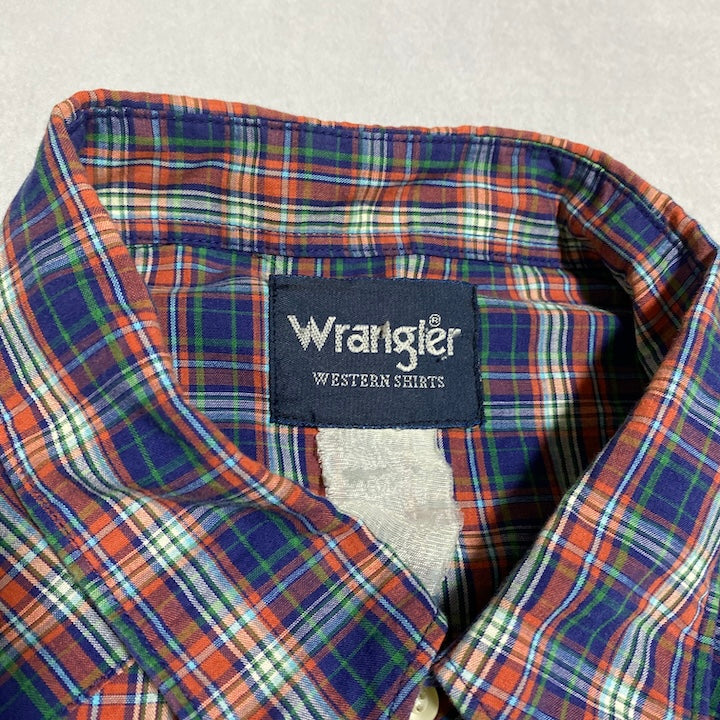 ラングラー Wrangler 半袖シャツ チェック オーバーサイズ メンズ2XL
