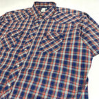 ラングラー Wrangler 半袖シャツ チェック オーバーサイズ メンズ2XL