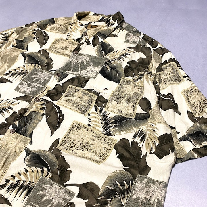 FOUNDRY 半袖シャツ アロハシャツ 総柄 マルチカラー メンズ3XL