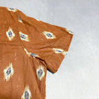 ソノマ 古着 半袖シャツ 柄シャツ オレンジ 2XL