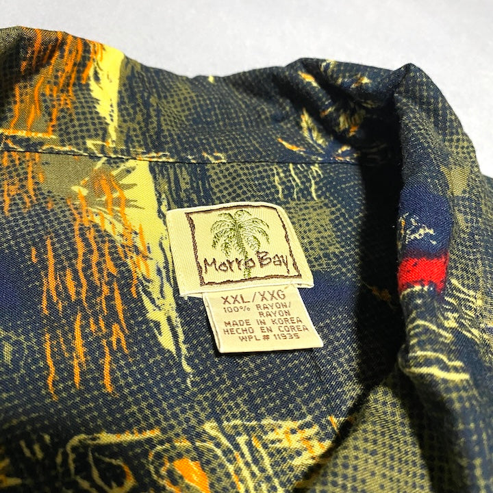 morro bay 古着 半袖シャツ オーバーサイズ 柄シャツ 2XL