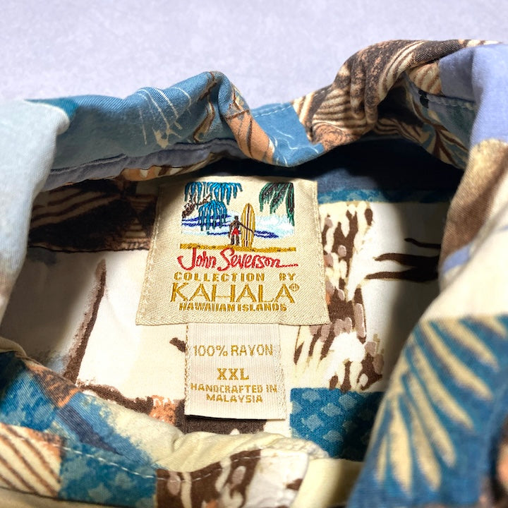ジョンセバーソン 古着 半袖シャツ 柄シャツ 2XL