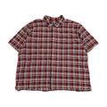 エディーバウアー Eddie Bauer 半袖シャツ チェック レッド メンズ2XL
