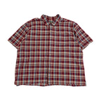 エディーバウアー Eddie Bauer 半袖シャツ チェック レッド メンズ2XL
