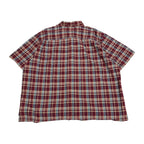 エディーバウアー Eddie Bauer 半袖シャツ チェック レッド メンズ2XL