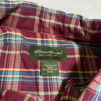エディーバウアー Eddie Bauer 半袖シャツ チェック レッド メンズ2XL