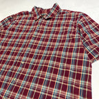 エディーバウアー Eddie Bauer 半袖シャツ チェック レッド メンズ2XL