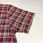 エディーバウアー Eddie Bauer 半袖シャツ チェック レッド メンズ2XL