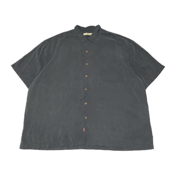 トミーバハマ 古着 半袖シャツ オーバーサイズ ネイビー 2XL