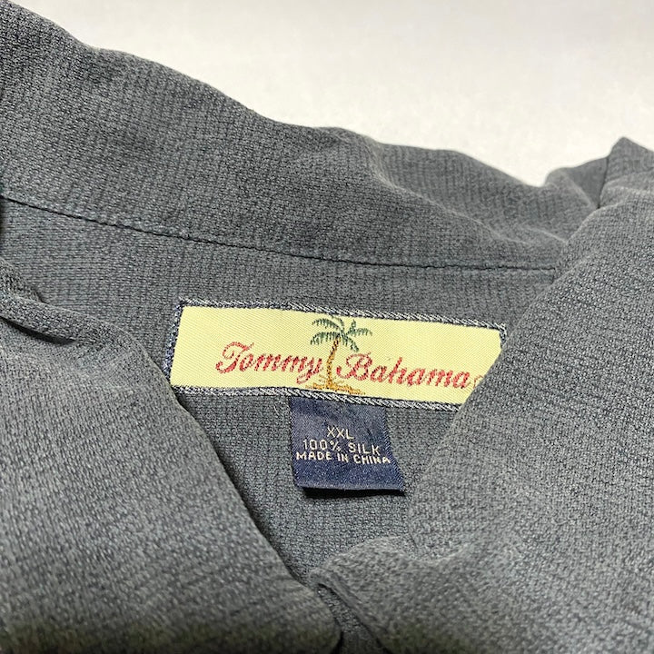 トミーバハマ 古着 半袖シャツ オーバーサイズ ネイビー 2XL