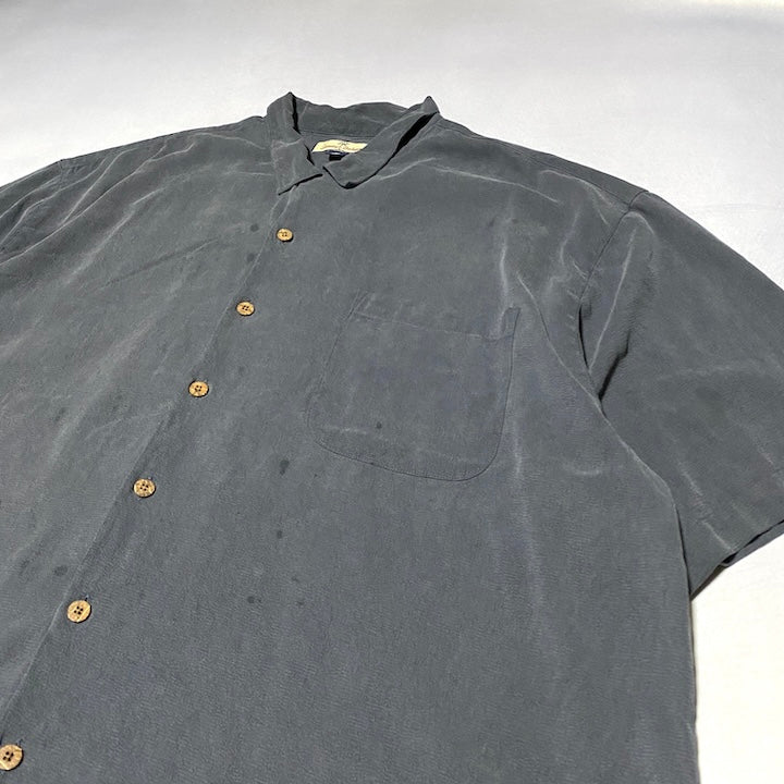トミーバハマ 古着 半袖シャツ オーバーサイズ ネイビー 2XL
