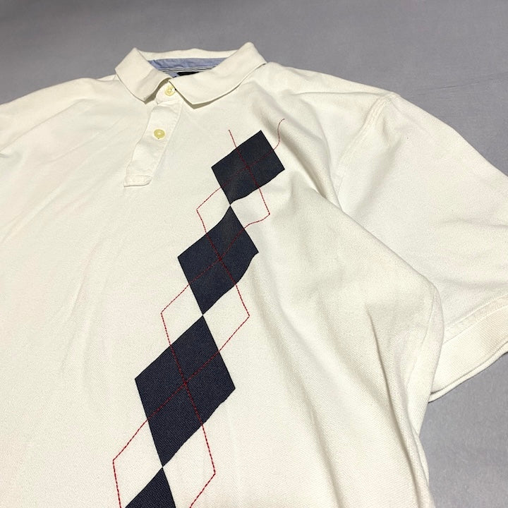 トミーヒルフィガー Tommy Hilfiger 半袖ポロシャツ ホワイト メンズ2XL