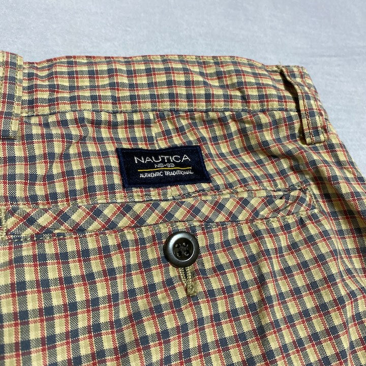 ノーティカ 古着 ハーフパンツ チェック オーバーサイズ W36 L9