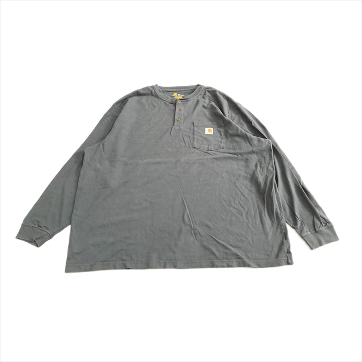 カーハート 古着 ロンT ヘンリーネック オーバーサイズ 3XL
