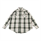 ノーブランド 古着 長袖シャツ チェック ゆるダボ 2XL