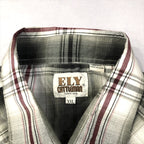 ノーブランド 古着 長袖シャツ チェック ゆるダボ 2XL