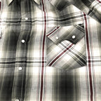 ノーブランド 古着 長袖シャツ チェック ゆるダボ 2XL