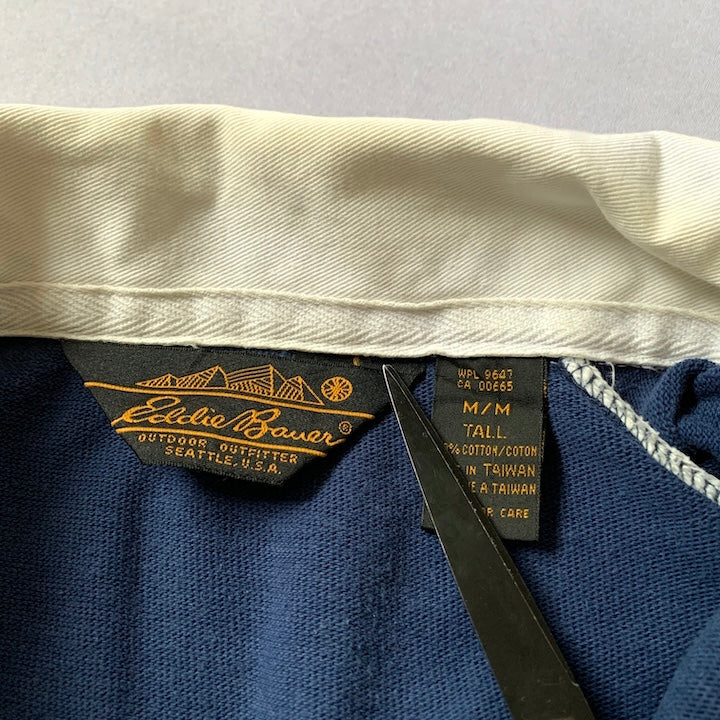 エディーバウアー 古着 長袖ポロシャツ オーバーサイズ M