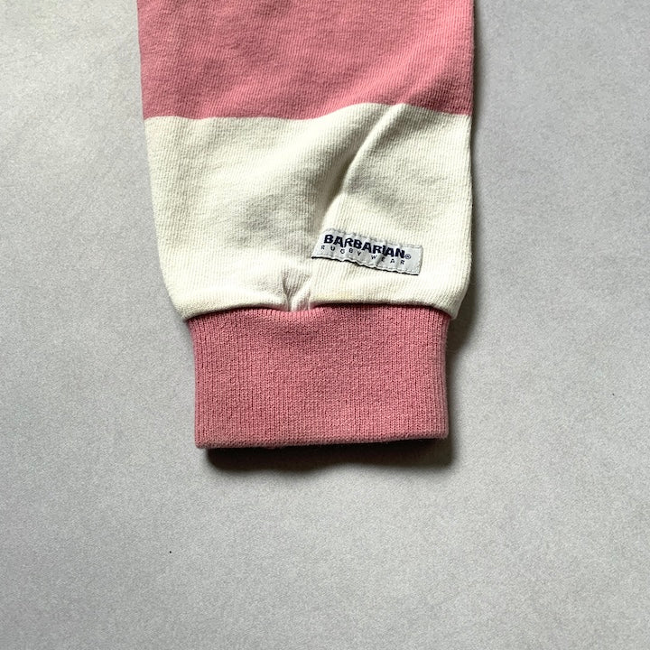 バーバリアン 古着 長袖ポロシャツ ラガーシャツ フーディー XS